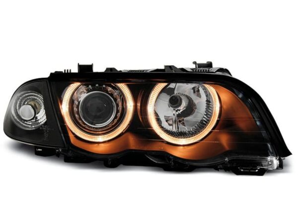 Frontlykter Angel Eyes Black BMW E46 05.98-08.01 S/T