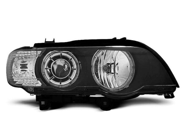 Frontlykter Angel Eyes Black BMW X5 E53 09.99-10.03