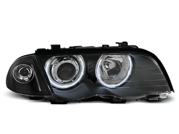 Frontlykter Angel Eyes Ccfl Black BMW E46 05.98-08.01 S/T