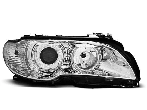 Frontlykter Angel Eyes Chrome BMW E46 04.03-06 Coupe Cabrio