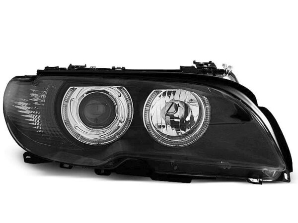 Frontlykter Angel Eyes Black BMW E46 04.03-06 Coupe Cabrio