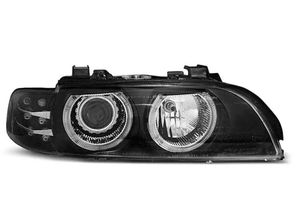 Frontlykter Angel Eyes Sort LED Blinklys BMW E39 09.95-06.03