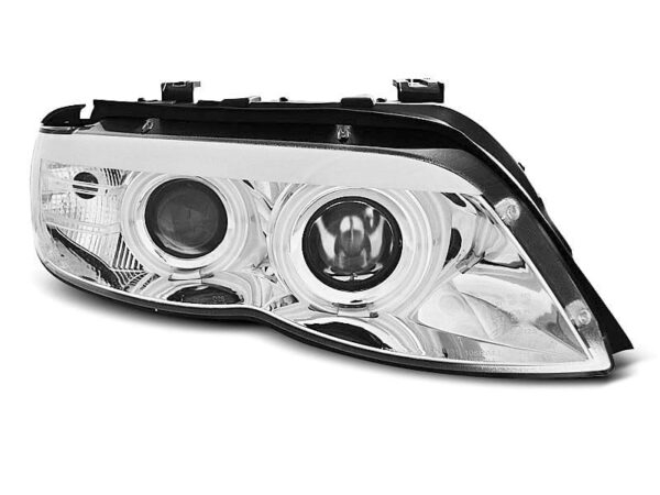 Frontlykter Xenon Frontlykter Angel Eyes Ccfl Chrome BMW X5 E53 11.03-06