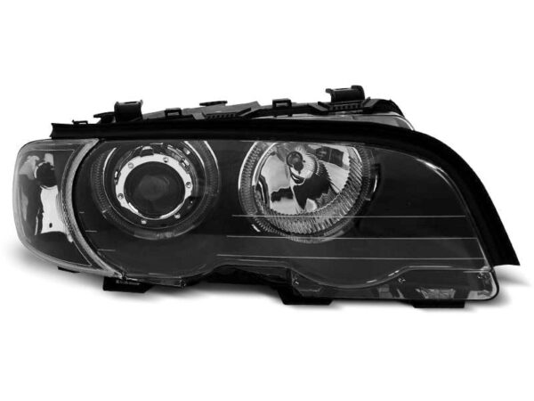 Frontlykter Angel Eyes LED Black BMW E46 04.99-03.03 Coupe Cabrio