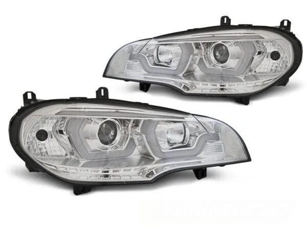 Frontlykter Rørlys DRL Krom BMW X5 E70 07-13