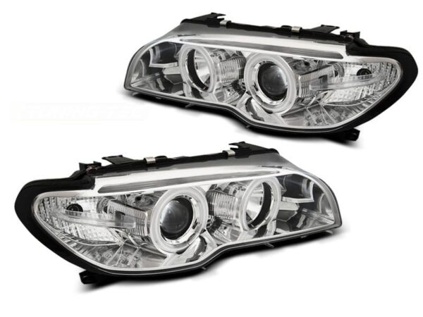Frontlykter Angel Eyes Ccfl Chrome BMW E46 04.03-06 Coupe Cabrio