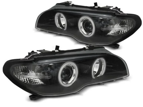 Frontlykter Xenon Frontlykter Angel Eyes Ccfl Black BMW E46 04.03-06 Coupe Cabrio