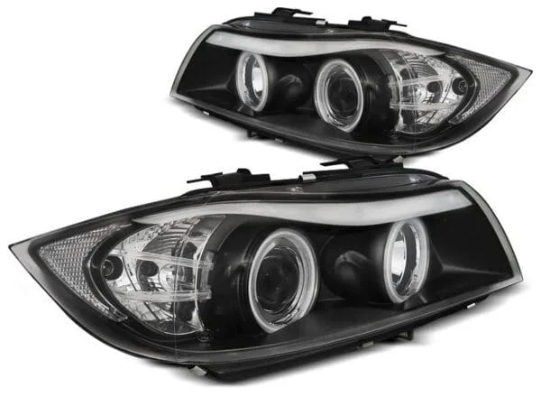 Frontlykter Bmw E90/E91 03.05-08.08 Black Angel Eyes CCFL