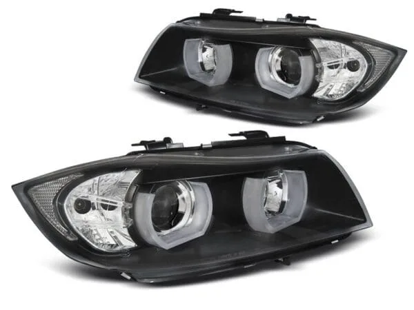 Frontlykter Xenon Frontlykter U-led Light 3D Black BMW E90/e91 03.05-08.08