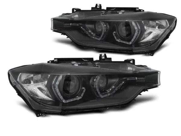 Frontlykter Angel Eyes LED DRL Black BMW F30/f31 LCI 15-18
