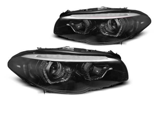Frontlykter Xenon Frontlykter AFS Angel Eyes LED DRL Sort SEQ BMW F10/f11 10-13