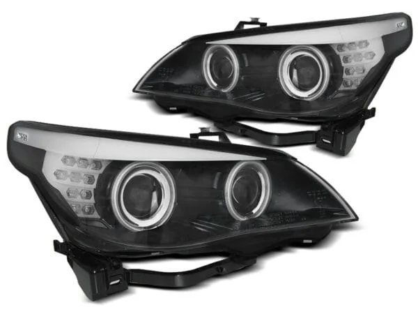 Frontlykter Xenon D2S Frontlykter Ccfl Angel Eyes Sort LED Blinklys BMW E60/e61 03-04