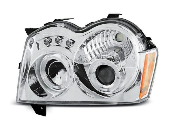 Frontlykter Chrysler Jeep Grand Cherokee 05-08 Angel Eyes Chrome