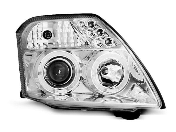 Frontlykter Citroen C2 09.03-10 Angel Eyes Krom