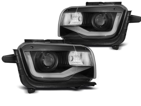 Frontlykter Chevrolet Camaro 09-13 Tube Light Black