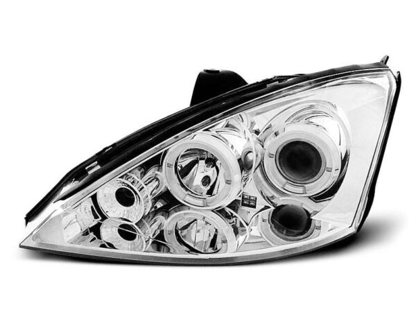 Frontlykter Ford Focus 11.01-10.04 Angel Eyes Chrome