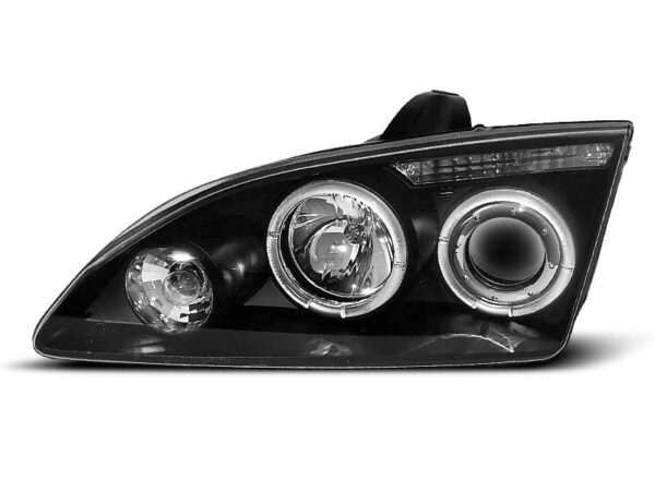 Frontlykter Ford Focus II 09.04-01.08 Angel Eyes Black