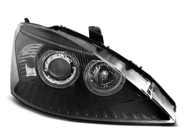 Frontlykter Ford Focus 10.98-10.01 Angel Eyes Black