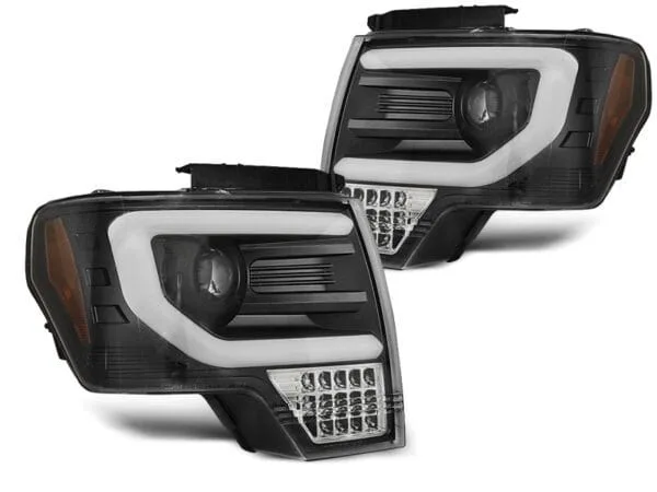 Frontlykter Ford F150 Mk12 08-14 Rør Lys Sort