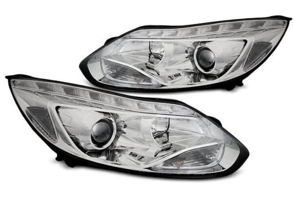 Frontlykter Ford Focus MK3 11- 10,14 LED Krom