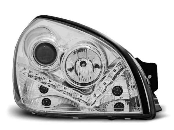 Frontlykter Hyundai Tucson 07.04-10 Daylight Chrome