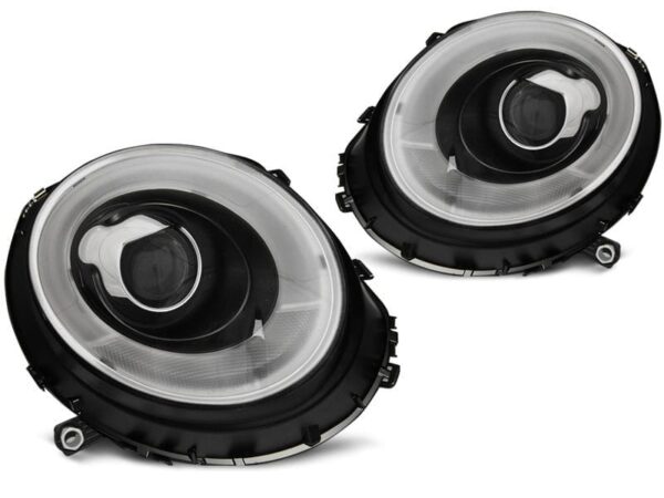 Frontlykter Tube Lightl Black BMW Mini (cooper) 06-14
