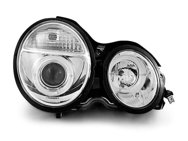 Frontlykter Angel Eyes Chrome Mercedes W210 E-klasa 95-05.99