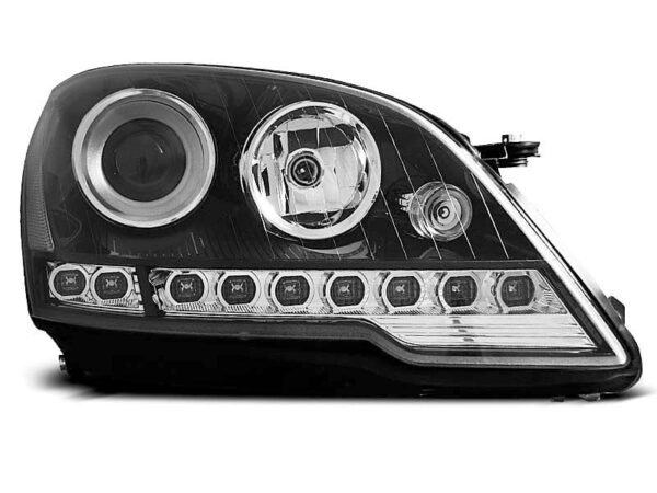 Frontlykter Dagslys Svart Mercedes W164 ML M-klasa 08-