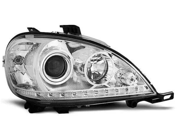 Frontlykter Dagslys Krom Mercedes W163 ML M-klasa 09.01-05