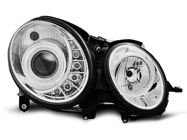 Frontlykter Dagslys Krom Mercedes W211 E-klasa 03.02-04.06