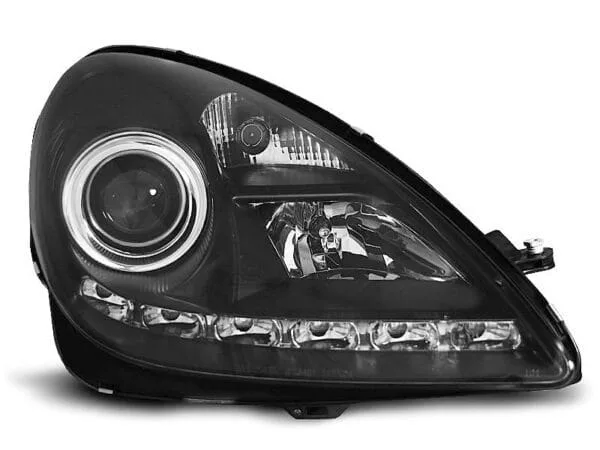 Frontlykter Xenon Lyskaster Dagslys Sort Mercedes R171 SLK 04-11