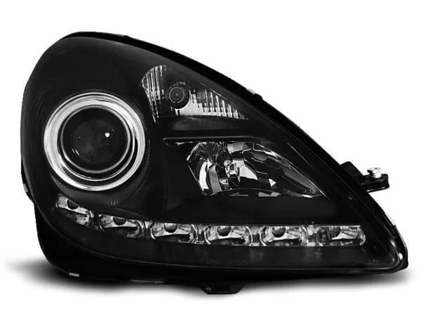 Frontlykter Xenon Lyskastere DRL Sort Mercedes R171 SLK 04-11