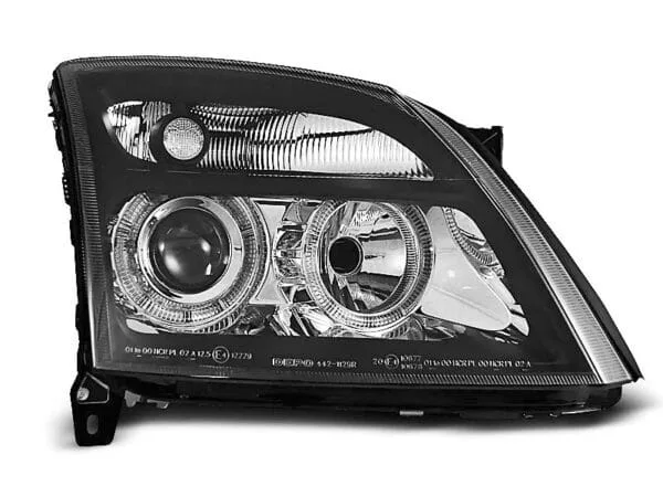 Frontlykter Opel Vectra C 04.02-08.05 Angel Eyes Black