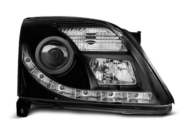 Frontlykter Opel Vectra C 04.02-08.05 Dagslys Sort