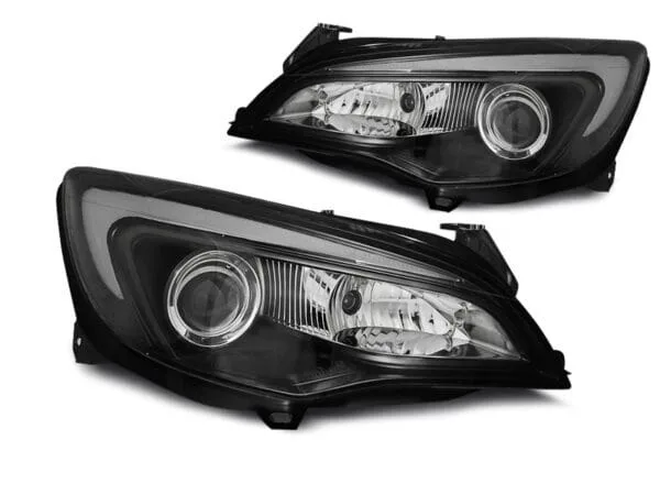 Frontlykter Opel Astra J 10-15 Tube Light Black