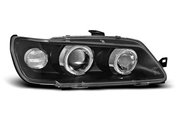 Frontlykter Peugeot 306 02.93-04.97 Angel Eyes Black