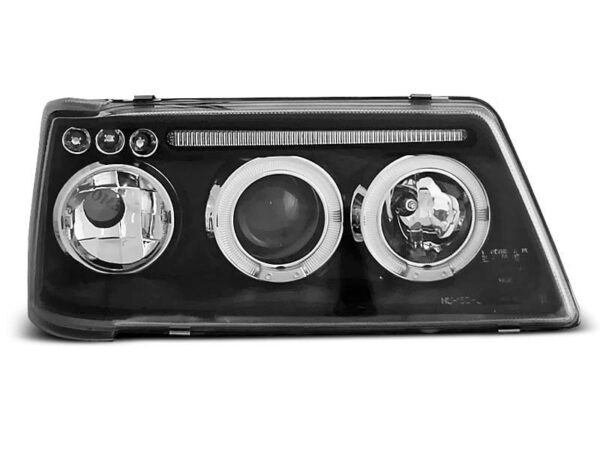 Frontlykter Peugeot 205 09.83-10.96 Angel Eyes Black