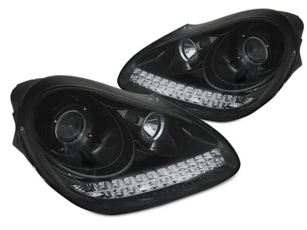 Frontlykter Porsche Cayenne 02-06 Daylight Black HID Xenon