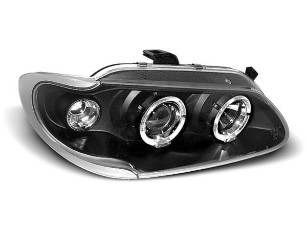 Frontlykter Renault Megane / Scenic 96-99 Angel Eyes Black
