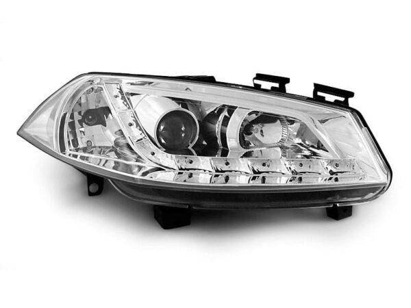 Frontlykter Renault Megane II 11.02-12.05 Dagslys Krom