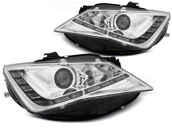 Frontlykter True DRL Chrome Seat Seat Ibiza 6J 12-15
