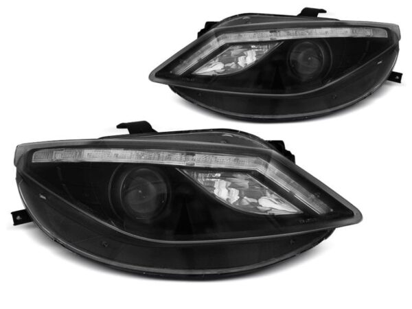 Frontlykter Daylight Black Seat Ibiza 6J 06.08-12