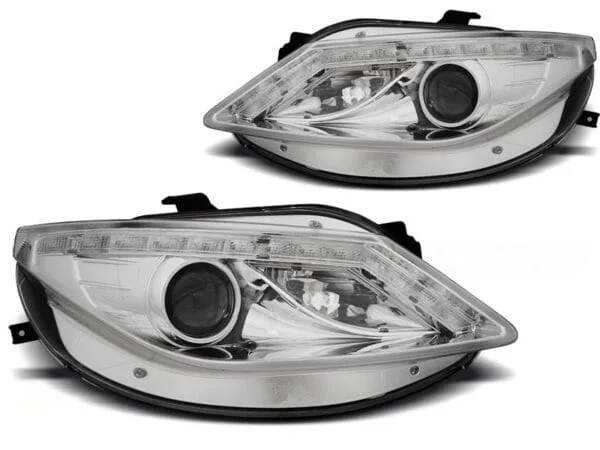 Frontlykter Dagslys Krom Med LED-indikator Seat Ibiza 6J 06.08-12
