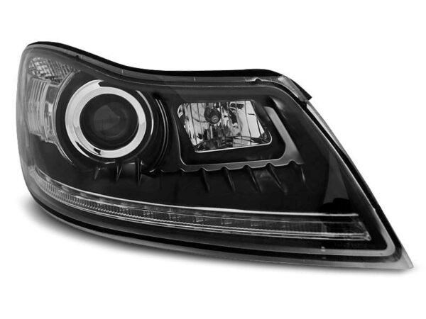 Frontlykter Dagslys Sort Skoda Octavia 09-12