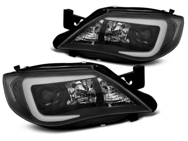 Frontlykter Subaru Impreza III GH 07-12 Tube Black HID