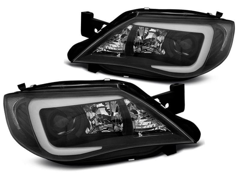 Frontlykter Subaru Impreza III GH 07-12 Tube Black HID