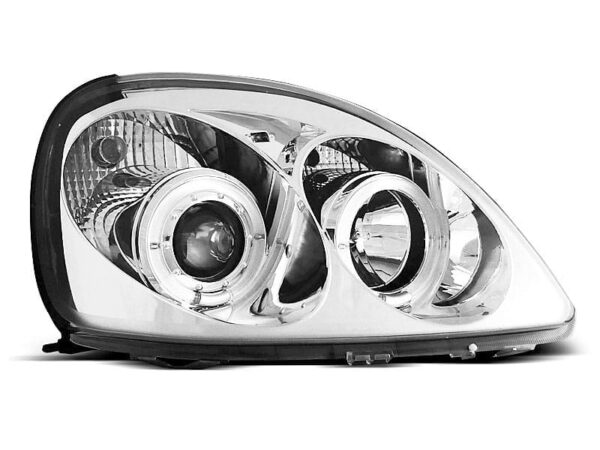 Frontlykter Toyota Yaris 04.99-09.03 Angel Eyes Chrome