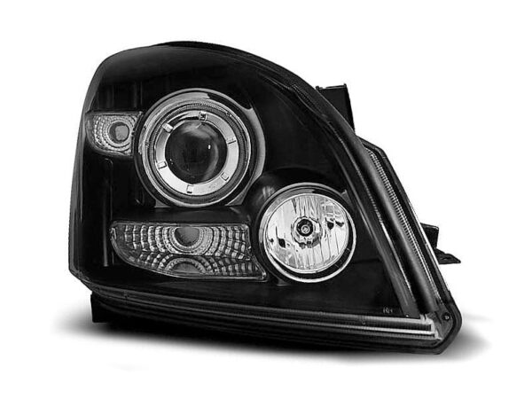 Frontlykter Toyota Land Cruiser 120 03-09 Angel Eyes Black Ccfl