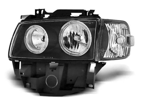Frontlykter Angel Eyes Black VW T4 08.96-03.03 BUS