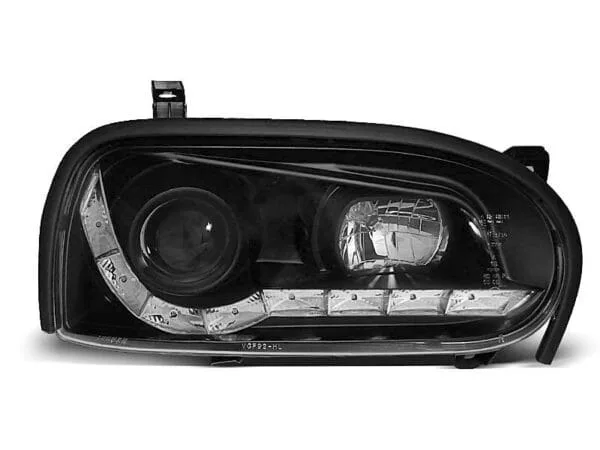 Frontlykter Dagslys Sort VW Golf 3 09.91-08.97